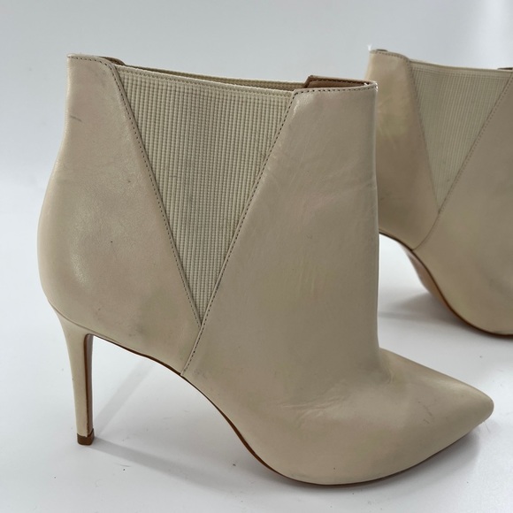 Schutz Sanara Leather Bootie in Eggshell - Size 10.5 - Picture 3 of 9